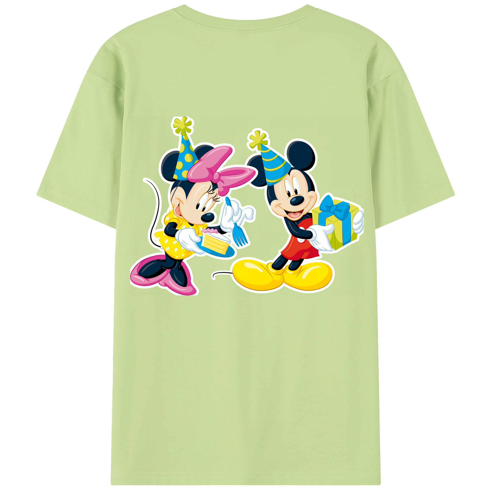 （画像用） ミッキーマウス Mickey Mouse 綿100％半袖Tシャツ（背面プリント）